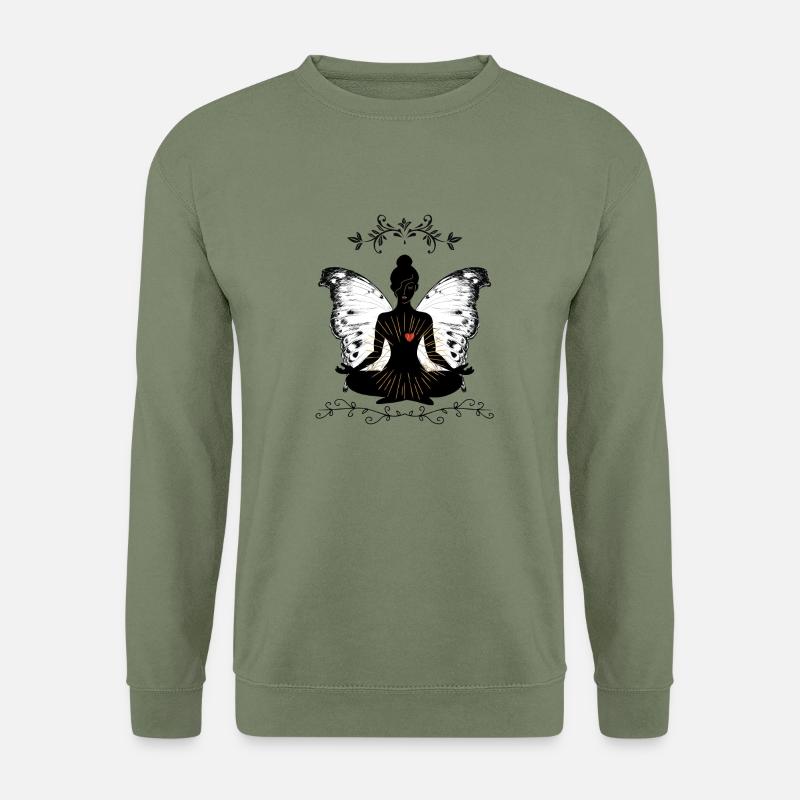 Meditationsengel - Unisex Pullover - Armeegrün