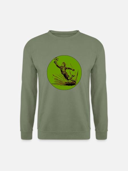 Torwart (grün-schwarz) - Unisex Pullover - Armeegrün