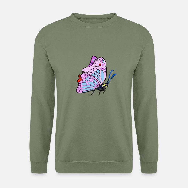 Schmetterling love - Unisex Pullover - Armeegrün