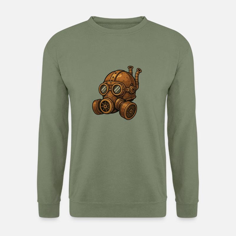 gasmaske steampunk - Unisex Pullover - Armeegrün