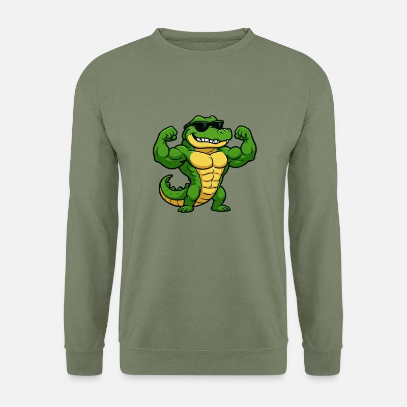 krokodil muskeln - Unisex Pullover - Armeegrün