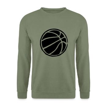 Basket-ball Basketball Basket - Sweat-shirt Unisexe - vert militaire - Devant - Alina (178cm) & Michal (187cm)