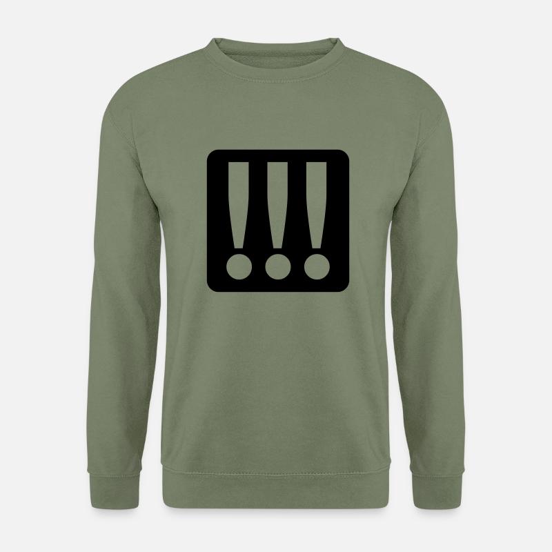 Drei Ausrufezeichen - Unisex Pullover - Armeegrün