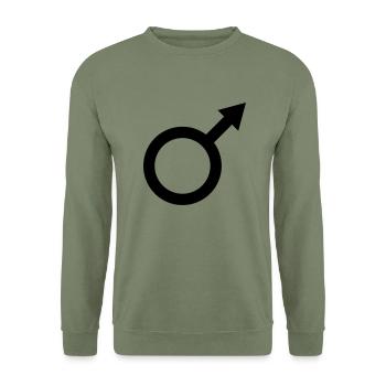 Mann - Unisex Pullover - Armeegrün - Vorne - Alina (178cm) & Michal (187cm)