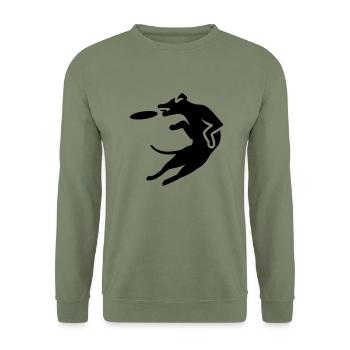 hunde_dog_agility_v2_dog - Unisex Sweatshirt - army green - Front - Alina (178cm) & Michal (187cm)