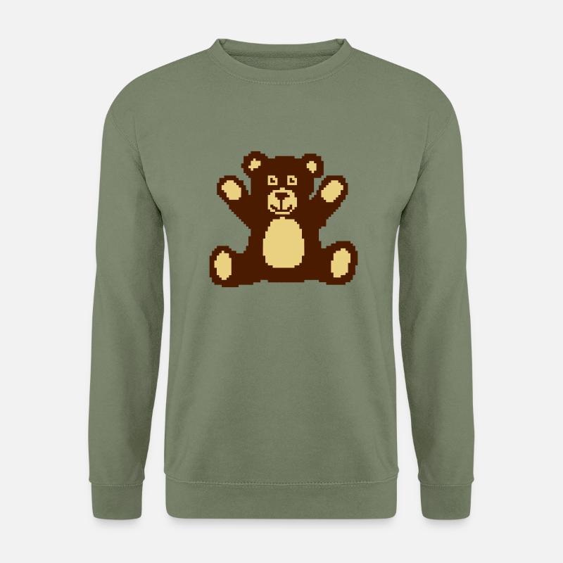 Pixelbär - Unisex Pullover - Armeegrün