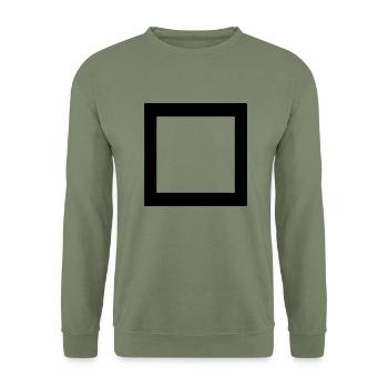 rechteck - Unisex Sweatshirt - army green - Front - Alina (178cm) & Michal (187cm)