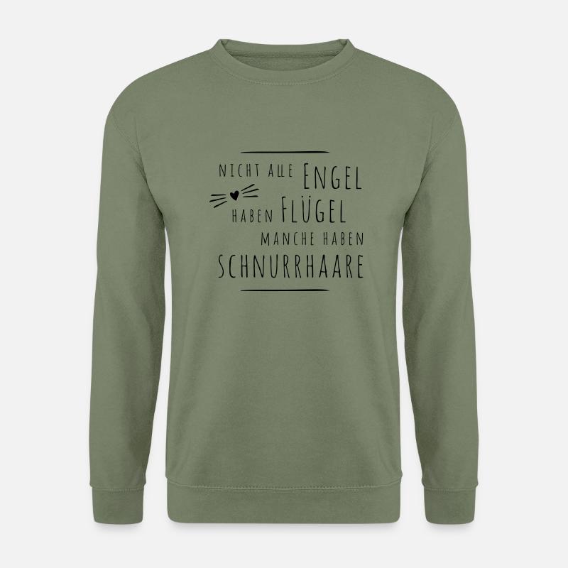 Engel Flügel Schnurrhaare - Unisex Pullover - Armeegrün