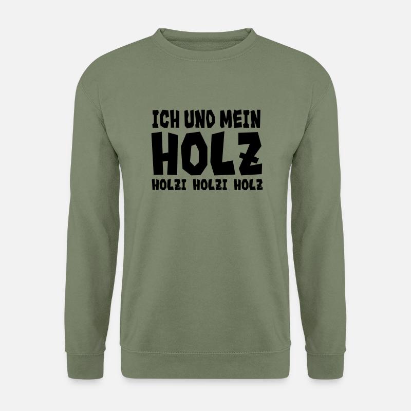 Ich und mein - Holz - Unisex Pullover - Armeegrün