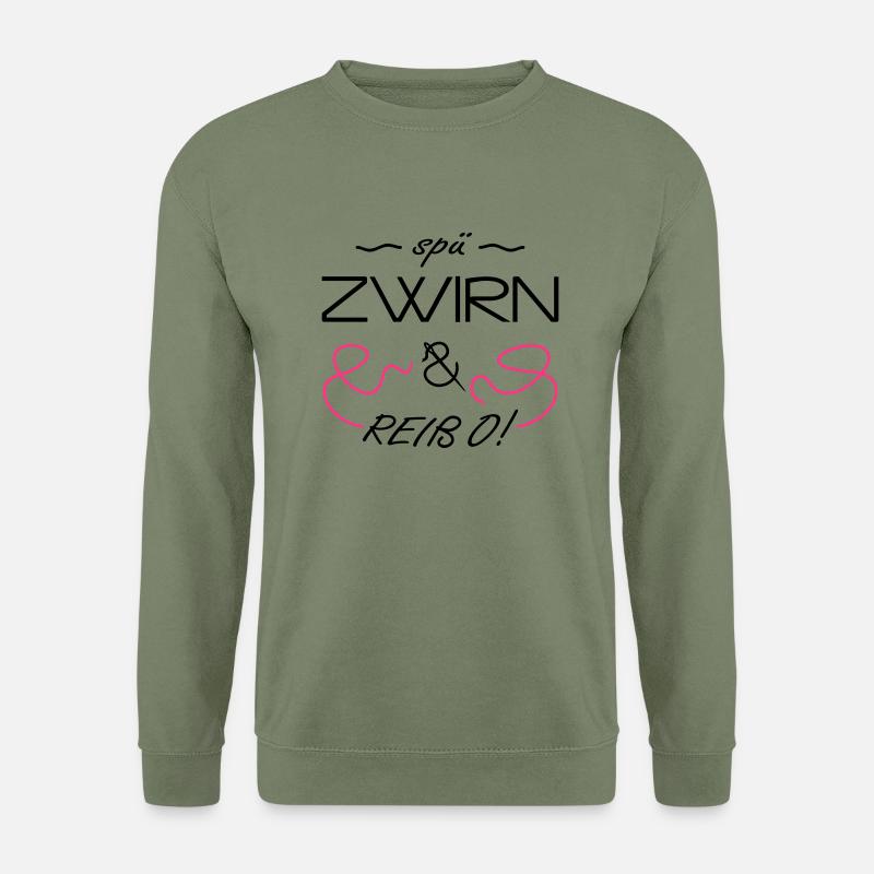 Spü Zwirn & reiß o! - Unisex Pullover - Armeegrün
