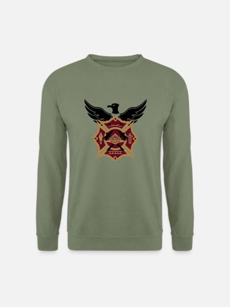 fire fighter bird wing wings logo - Unisex Pullover - Armeegrün