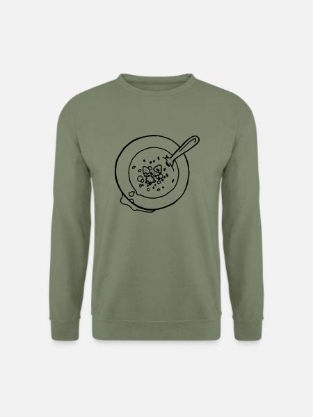 porridge love, Frühstück, haferbrei - Unisex Pullover - Armeegrün