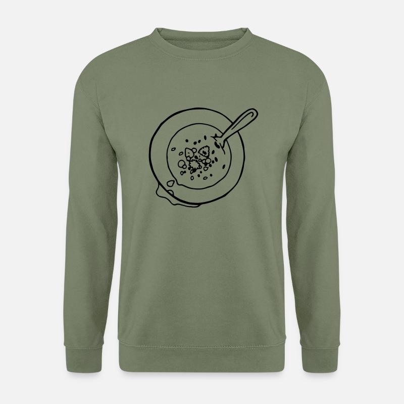 porridge love, Frühstück, haferbrei - Unisex Pullover - Armeegrün