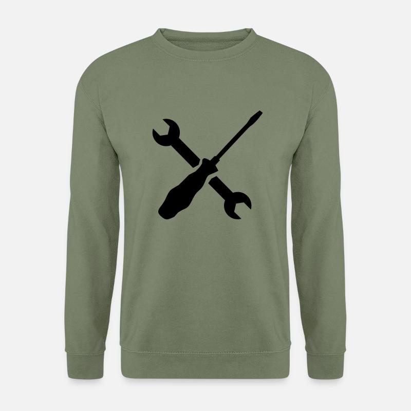 Schraubenzieher Schraubenschlüssel - Unisex Pullover - Armeegrün