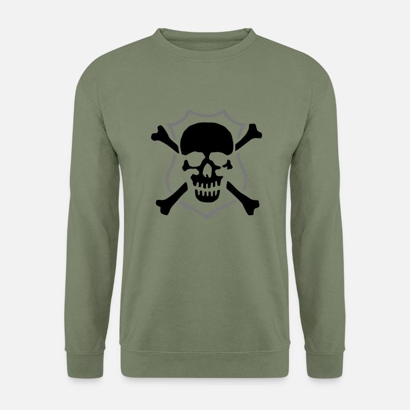 skull_032013_a_2c - Unisex Pullover - Armeegrün