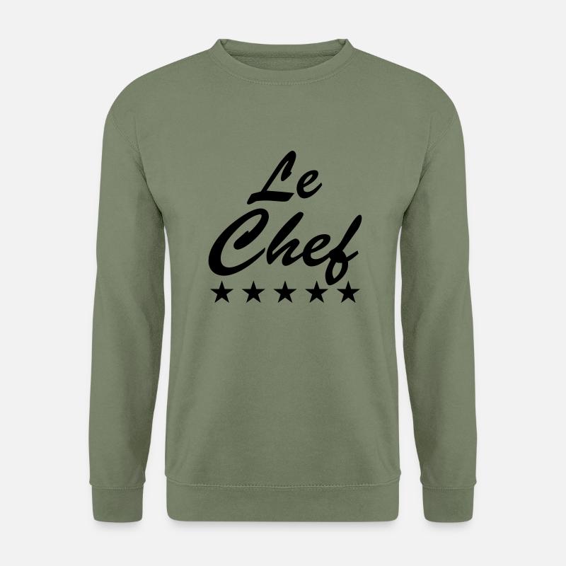 Le Chef Sterne Koch Chefkoch Logo Text Sternekoch - Unisex Pullover - Armeegrün