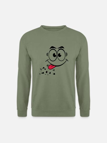 Gesicht Zunge 1 - Unisex Pullover - Armeegrün