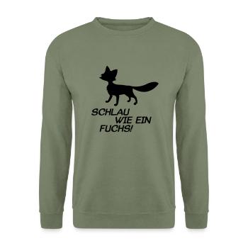 fuchs - Unisex Pullover - Armeegrün - Vorne - Alina (178cm) & Michal (187cm)