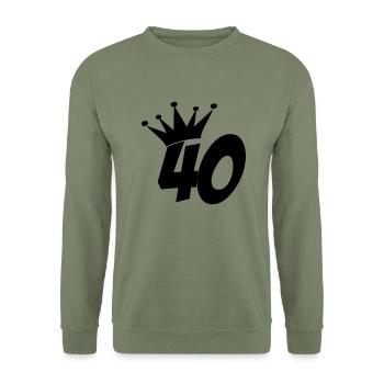 40 - Unisex Sweatshirt - army green - Front - Alina (178cm) & Michal (187cm)