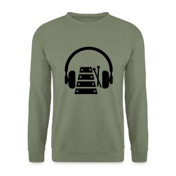 Xylophone - Xylophon - Music - Musik - Musique - Unisex Sweatshirt - army green - Front - Alina (178cm) & Michal (187cm)
