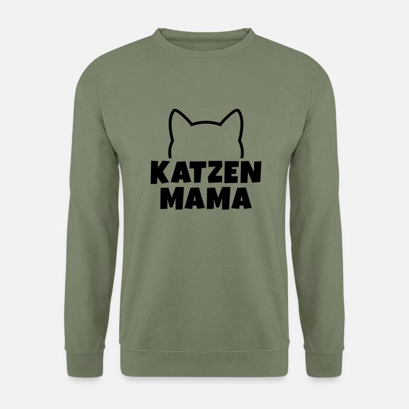 Katzenmama - Unisex Pullover - Armeegrün