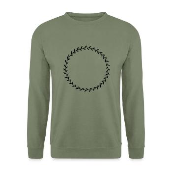 Flowers, Nature, Hearts, Love, Baby - Sweat-shirt Unisexe - vert militaire - Devant - Alina (178cm) & Michal (187cm)