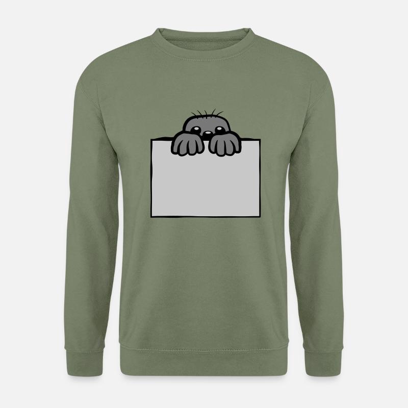 Mole shows shield - Unisex Sweatshirt - army green