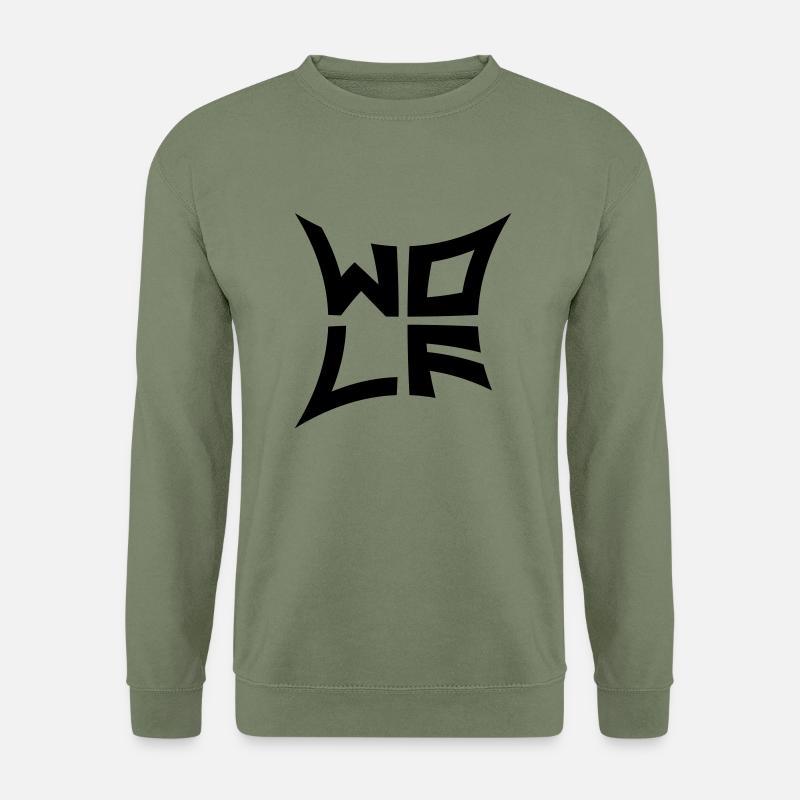 Wilder Wolf Logo - Unisex Pullover - Armeegrün