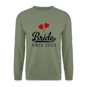 Mariée depuis 2023 - Sweat-shirt Unisexe - vert militaire - Devant - Alina (178cm) & Michal (187cm)