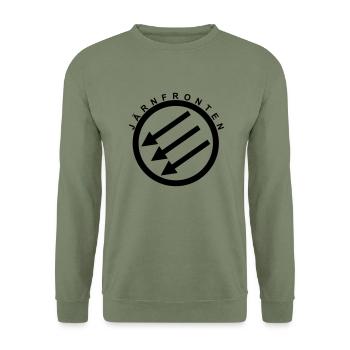 Järnfronten / Eiserne Front / Iron Front - Sweat-shirt Unisexe - vert militaire - Devant - Alina (178cm) & Michal (187cm)
