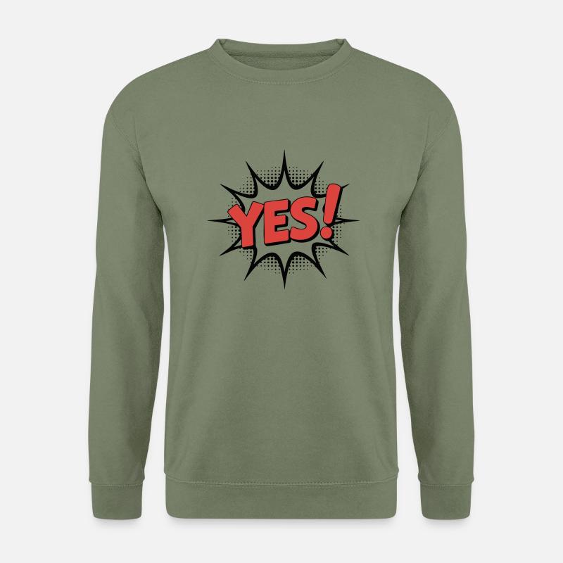 JA! Komische Explosion - Unisex Pullover - Armeegrün