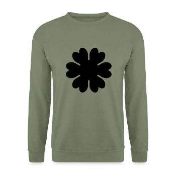 Fleur,Feuille,Nature - Sweat-shirt Unisexe - vert militaire - Devant - Alina (178cm) & Michal (187cm)