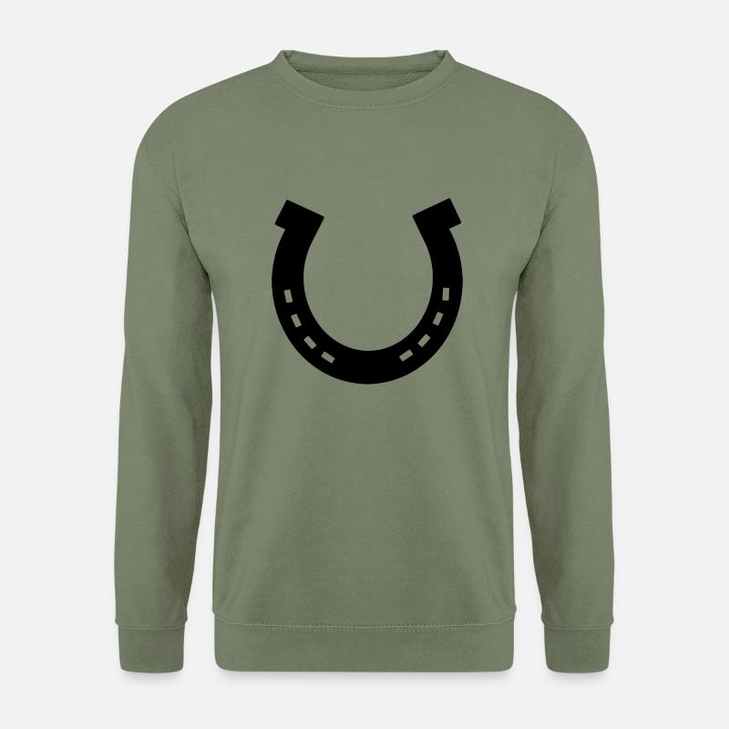 Hufeisen, Pferd - Unisex Pullover - Armeegrün