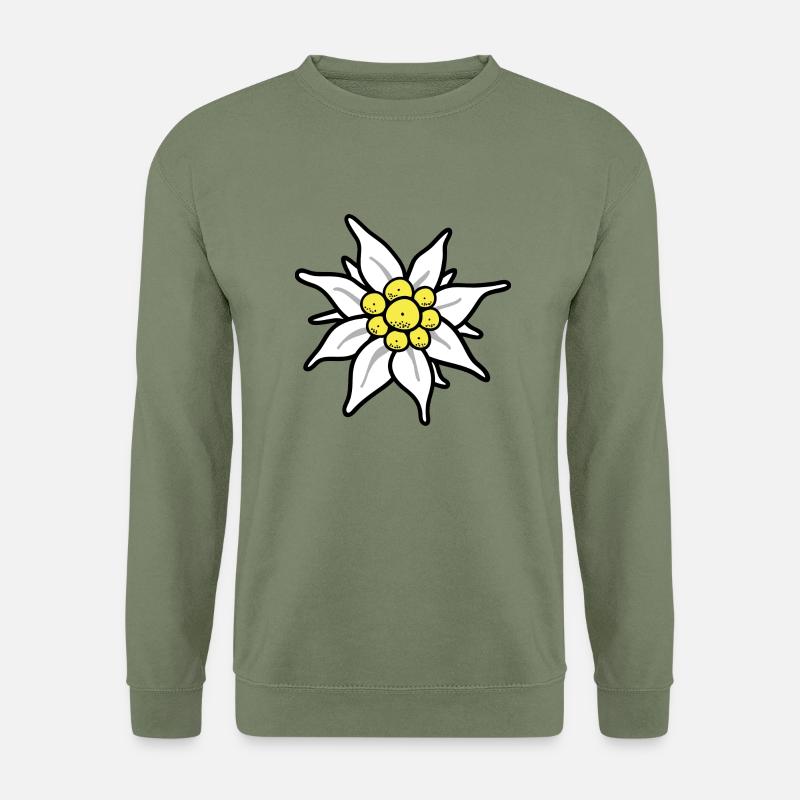 Edelweiss.png - Unisex Pullover - Armeegrün