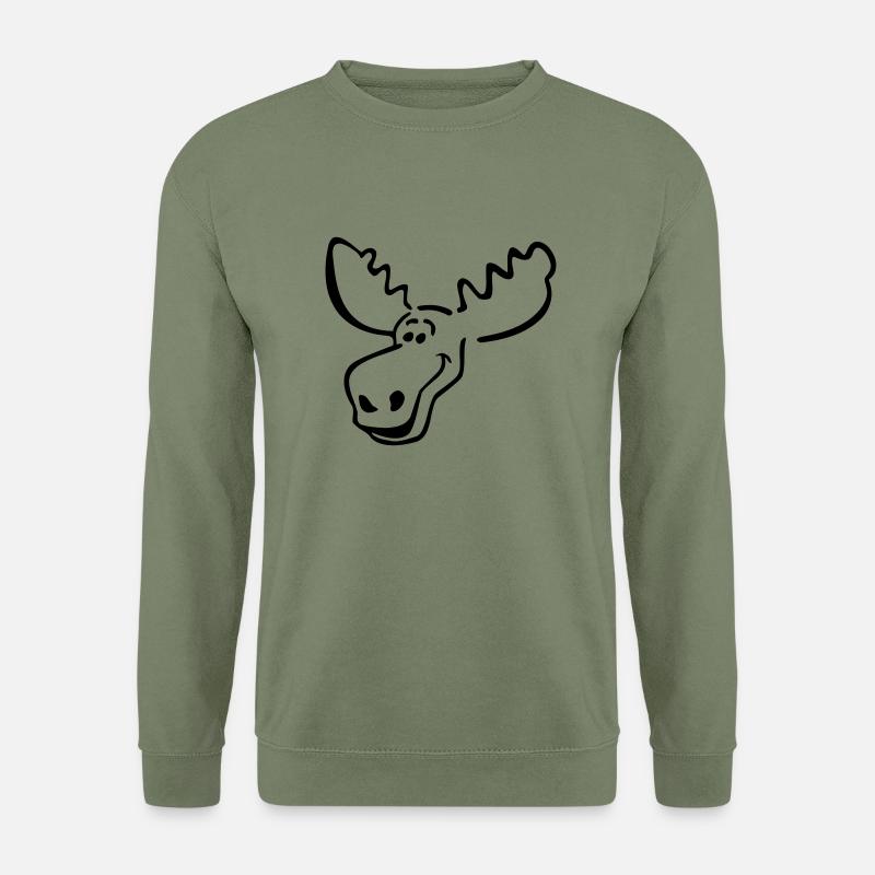elch_pur - Unisex Pullover - Armeegrün