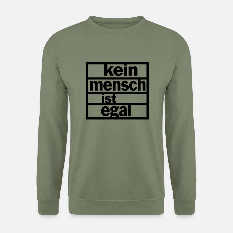 Kein Mensch ist egal - Unisex Pullover - Armeegrün