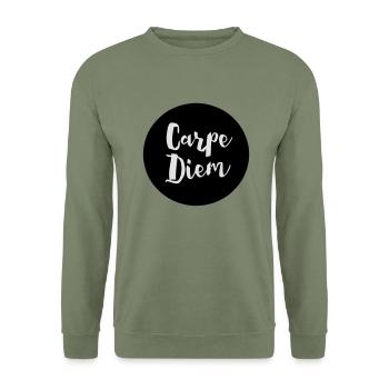 CARPE DIEM - Sweat-shirt Unisexe - vert militaire - Devant - Alina (178cm) & Michal (187cm)