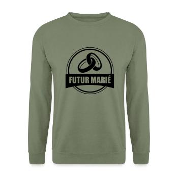 Futur marié - Sweat-shirt Unisexe - vert militaire - Devant - Alina (178cm) & Michal (187cm)