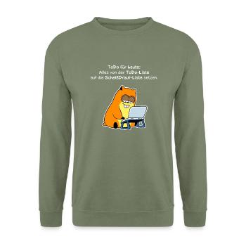 ToDo (white) - Unisex Pullover - Armeegrün - Vorne - Alina (178cm) & Michal (187cm)