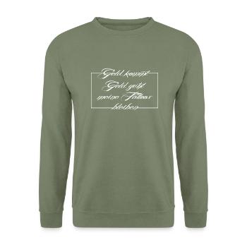 Tattoo Spruch, tattoo - Unisex Pullover - Armeegrün - Vorne - Alina (178cm) & Michal (187cm)