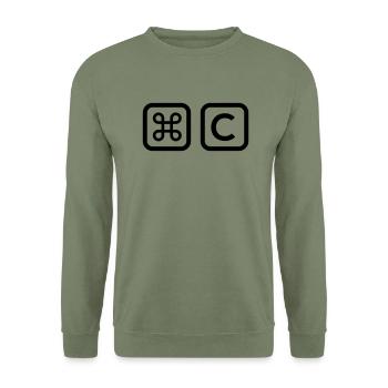 Copy - Vater und Sohn Shirts - Unisex Pullover - Armeegrün - Vorne - Alina (178cm) & Michal (187cm)