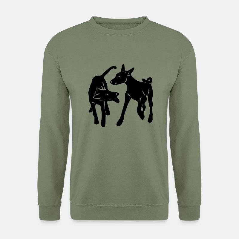 spielende_hunde - Unisex Pullover - Armeegrün