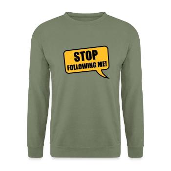 stop - Sweat-shirt Unisexe - vert militaire - Devant - Alina (178cm) & Michal (187cm)