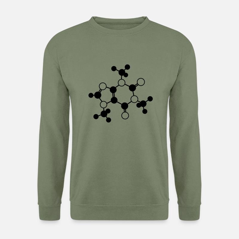 Caffeine - molecule - 1c - Unisex Sweatshirt - army green