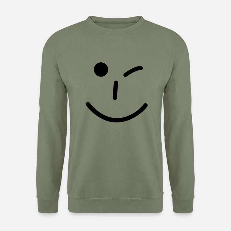 smiley - Unisex Pullover - Armeegrün