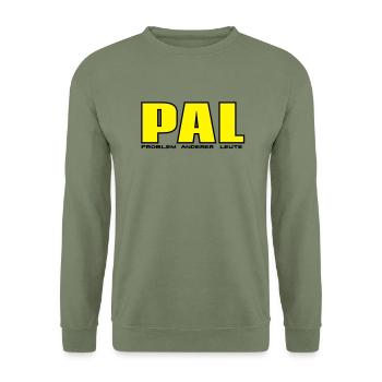 PAL - someone else's problem - Unisex Sweatshirt - army green - Front - Alina (178cm) & Michal (187cm)