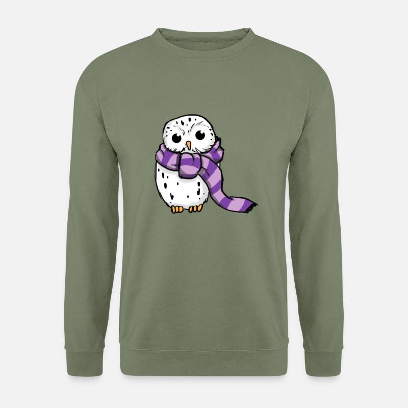 Schneeeule Lila - Unisex Pullover - Armeegrün