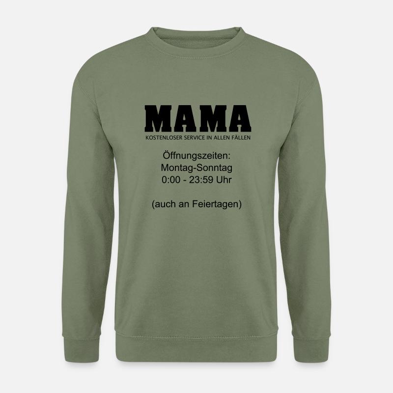 Mama Beruf 24/7 Service Tag und Nacht 1c - Unisex Pullover - Armeegrün