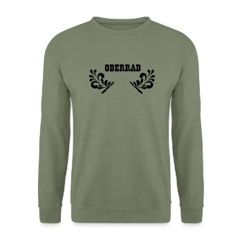 OBERRAD - Frankfurt Stadtteil Shirt - Unisex Pullover - Armeegrün - Vorne - Alina (178cm) & Michal (187cm)