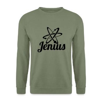 geek - Sweat-shirt Unisexe - vert militaire - Devant - Alina (178cm) & Michal (187cm)